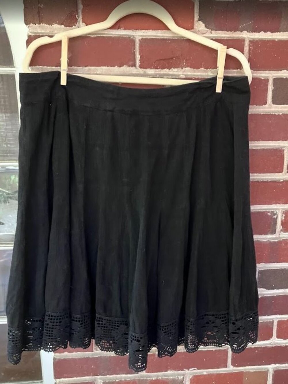 Black French Boho skirt